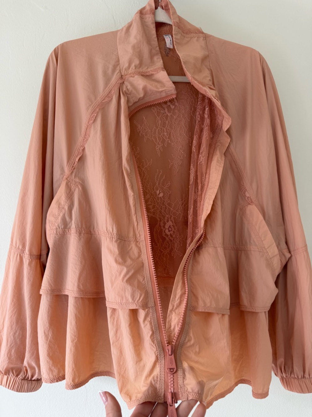 FP Movement by Free People Peach Lace-Back Jacket - Picture 3 of 6
